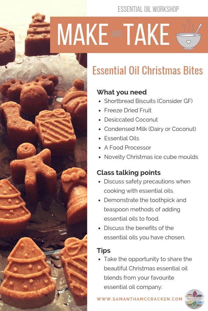 christmas bites essential oil make and take idea
