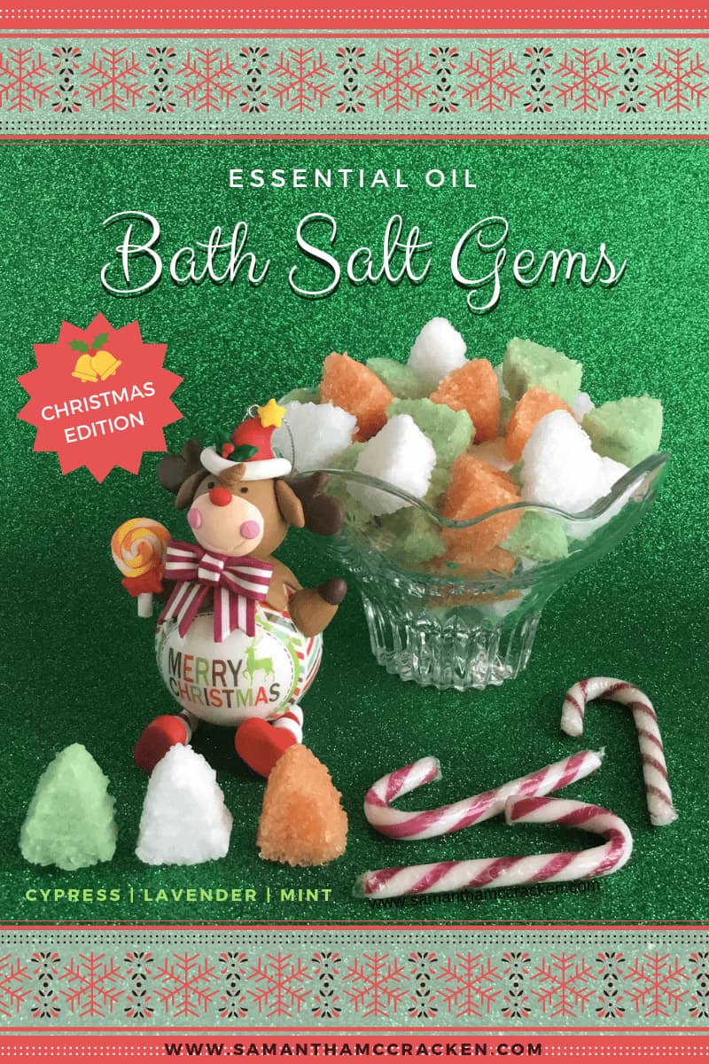 Essential Oil Bath Salt Gems – Christmas Edition