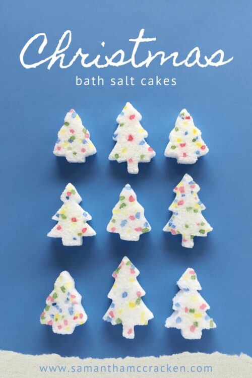 Christmas Tree Essential Oil Bath Salt Cakes