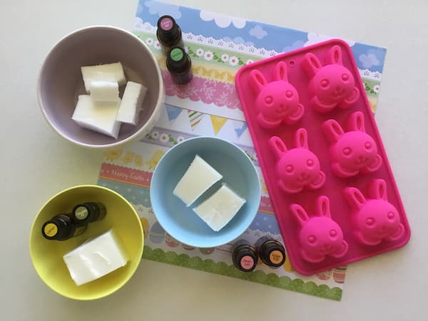 easter melt and pour soap project with essential oils