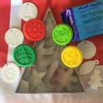 christmas cookie cutters and cookie stamps with air-hardening clay and essential oil diffuser ornaments