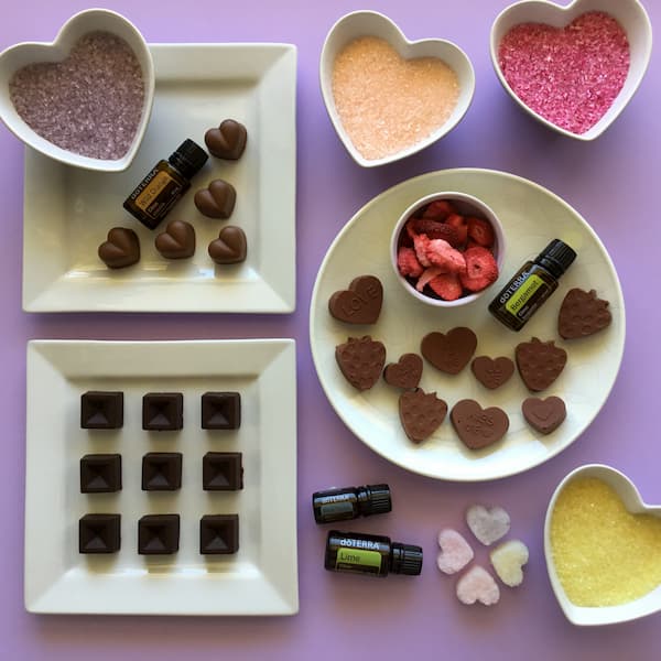 valentines essential oil chocolates