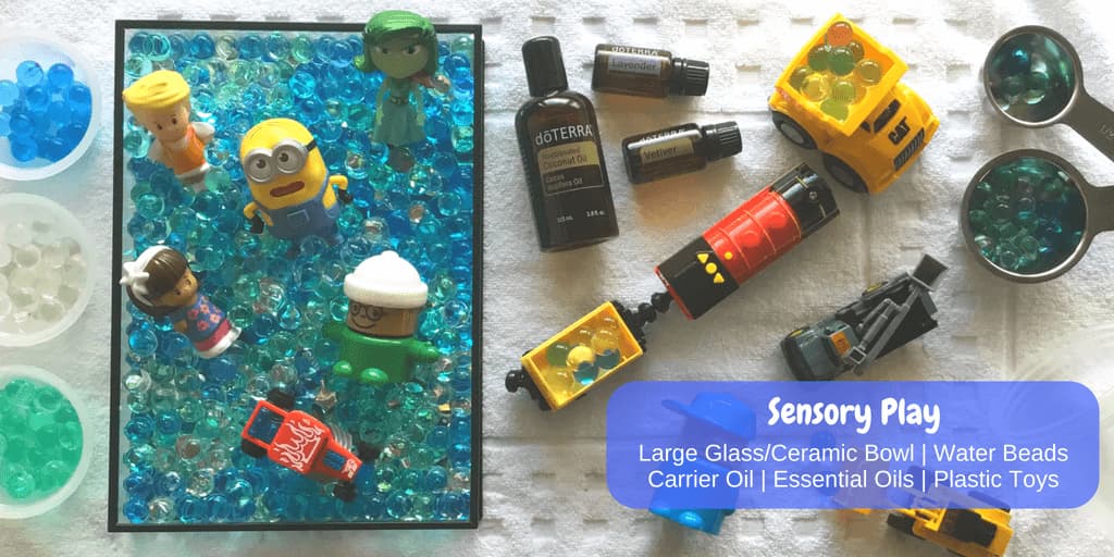 sensory play example with water beads
