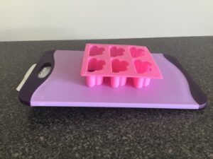 soap mold on angled ramp
