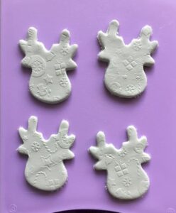 embossed clay reindeer ornaments
