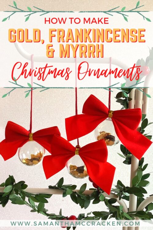 Gold, Frankincense and Myrrh Christmas Tree Ornaments